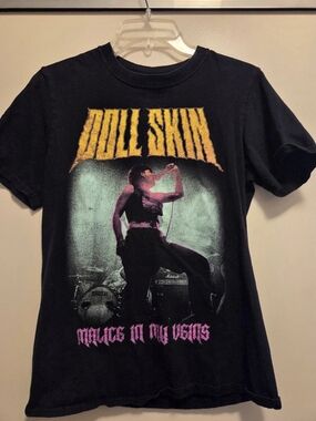 Doll Skin Malice in My Veins Band T-Shirt Black Punk hardcore